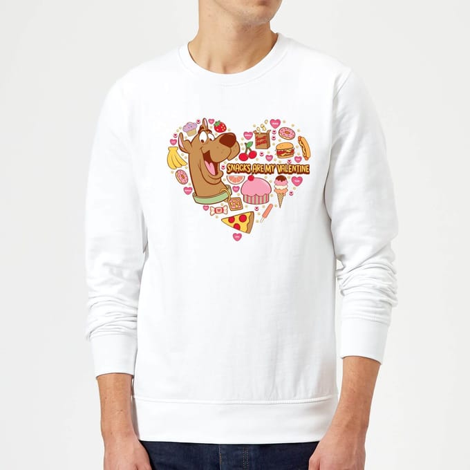 Scooby Doo Snacks Are My Valentine Sweatshirt - White - XXL