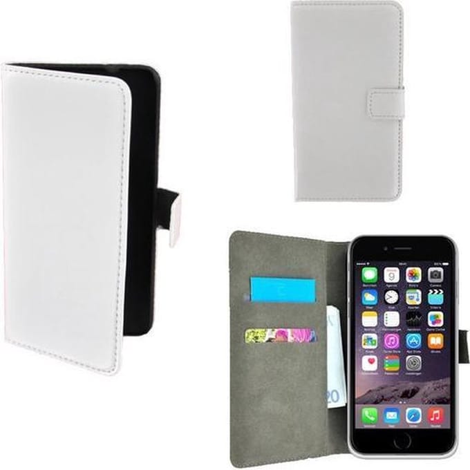 Geschikt voor Apple iPhone SE Wallet Bookcase hoesje Wit