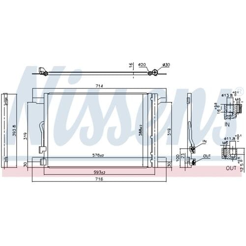 Condensator, airconditioning NISSENS 940870