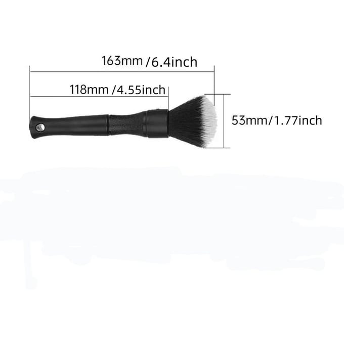 Set van 2 ultrazachte autoborstels voor het reinigen van auto-interieurs en -stoelen. 16cm black