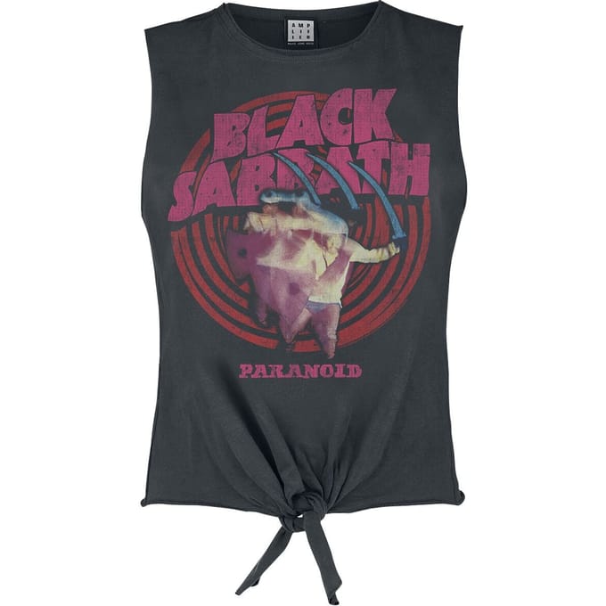 Black Sabbath Top - Amplified Collection - Paranoid - S tot XL - voor Vrouwen - charcoal