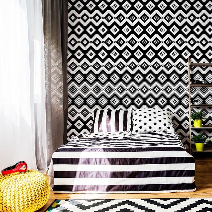 Behang-effect sticker - JORGEN - 30x30cm