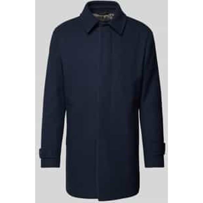 Regular fit lange jas in wollen look met blinde knoopsluiting