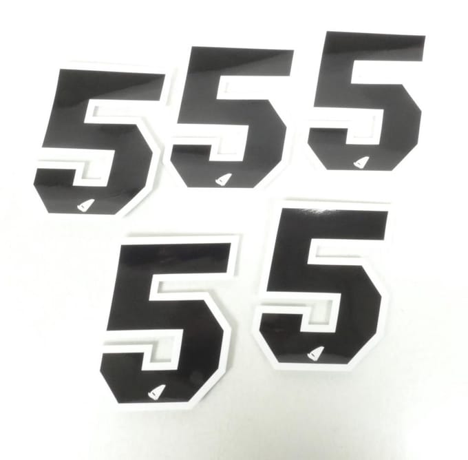 Autocollant stickers UFO pour Auto Numero 5 noir 130x95mm Neuf