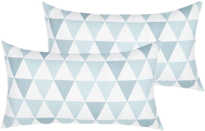 TRIFOS - Tuinkussen set van 2 - Lichtblauw - 40 x 70 cm - Polyester