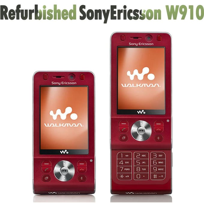 Gereviseerde Sony Ericsson originele Sony Ericsson W910 GMS 3G mobiele telefoon Simple Set zwart