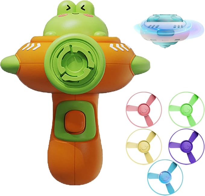 Vliegend speelgoed - Spinner schijf - Buiten spelen - Interactief ouder-kind spel - 10x10x11 cm
