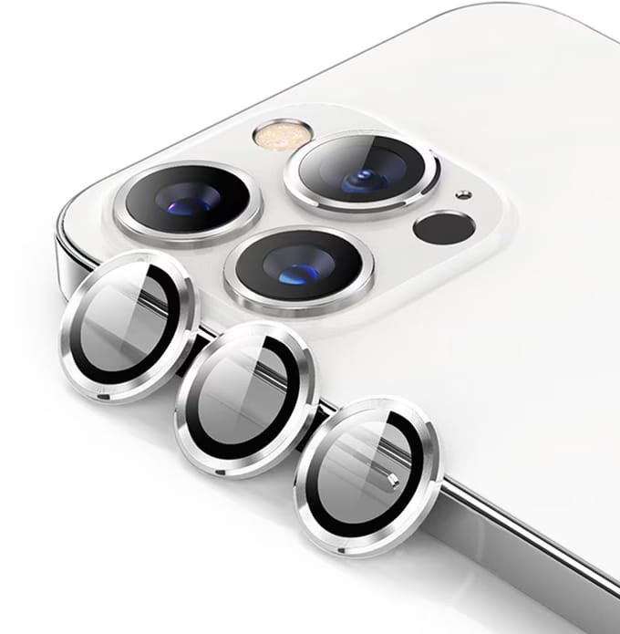 Mobile5 - Apple iPhone 16 Pro en 16 Pro Max - Camera lens protector - Zilver