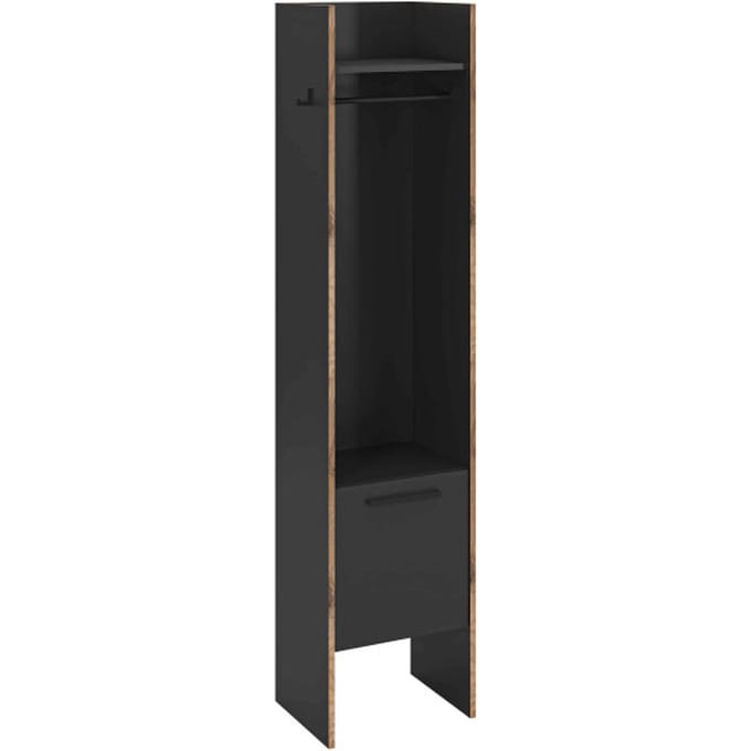 Bueno Garderobekast Basalt Melamine Trim NoxOak NB - 37x42x189cm