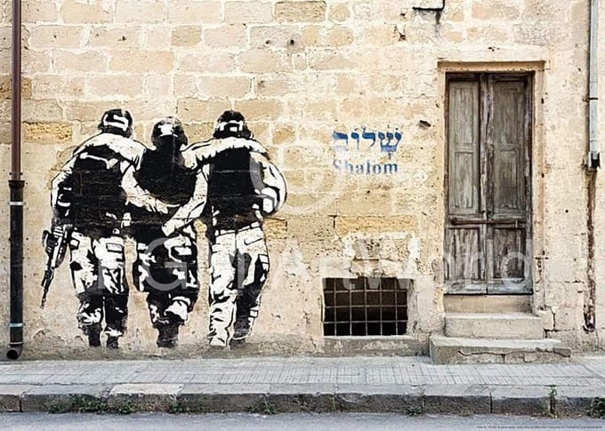 Kunstdruk Edition Street - Shalom, Street Art Haifa 50x70cm