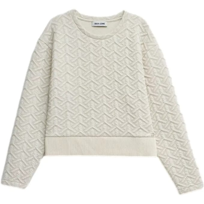 Dames sweatshirt Salsa Jeans Jacquard And Lurex