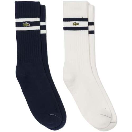 Socks Lacoste 2 Pack Ribbed Cotton Socks Navy Blue/White