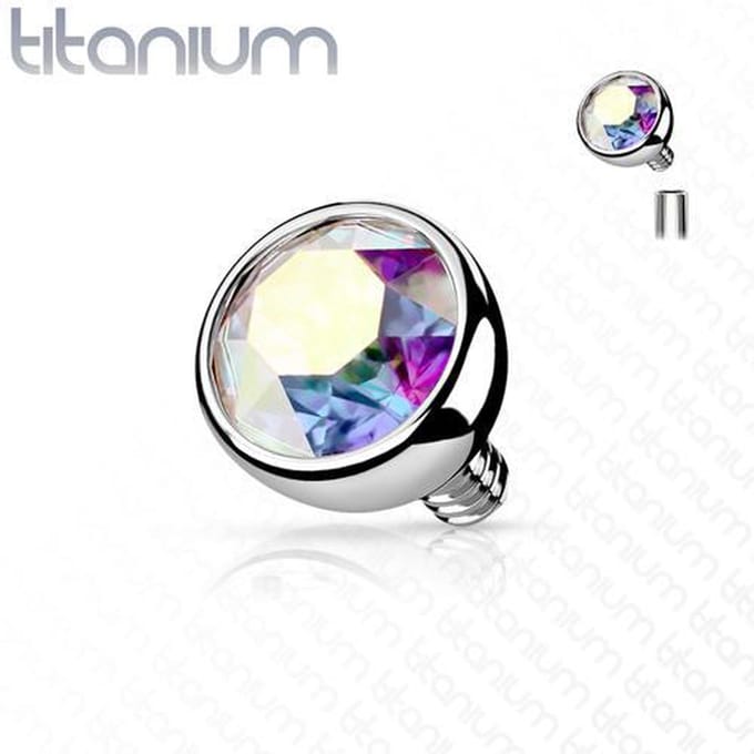 Dermal top titanium 1.2 x 3 mm multi kleur - LMPiercings