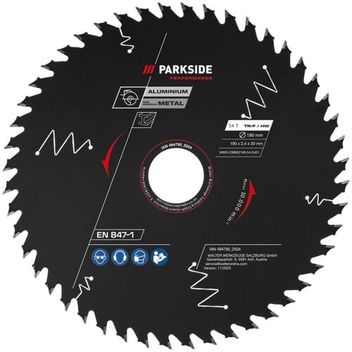 PARKSIDE PERFORMANCE Cirkelzaagblad 190 mm (multi 54 tanden)