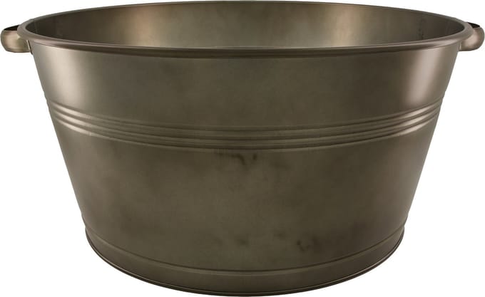 DKNC - Kom metaal met handvaten - 50x25 cm - Grijs