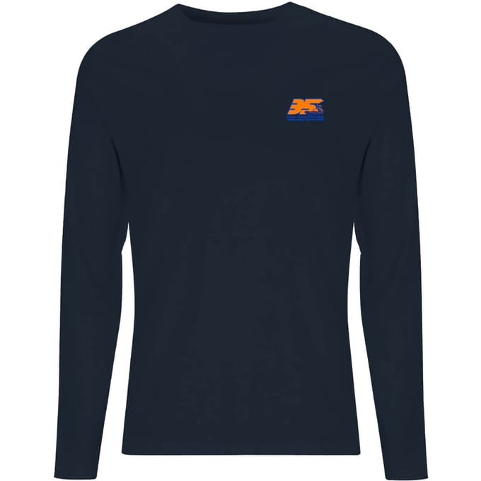 Back To The Future 35 Hill Valley Front Men's Long Sleeve T-Shirt - Navy - S