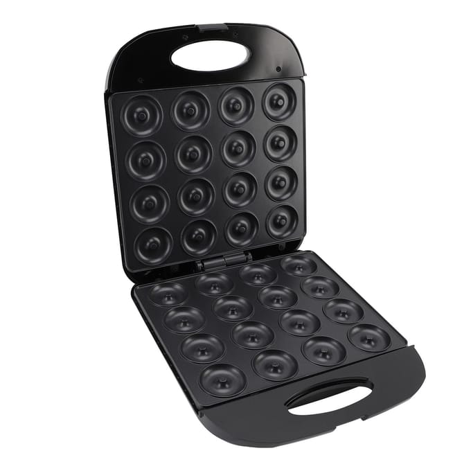 Mini Machine à Donuts 1400W pour Petits Déjeuners, Collations, Desserts avec Surface Antiadhésive Fait 16 L