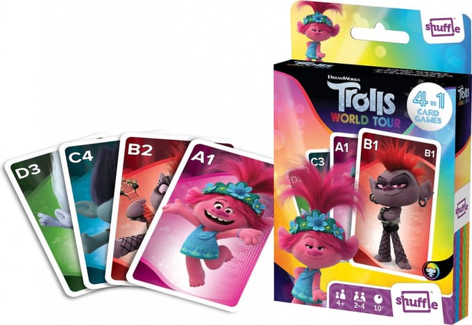 DreamWorks Animation Trolls II Kaartspel 4-in-1 - Vanaf 4 jaar - 32-delig