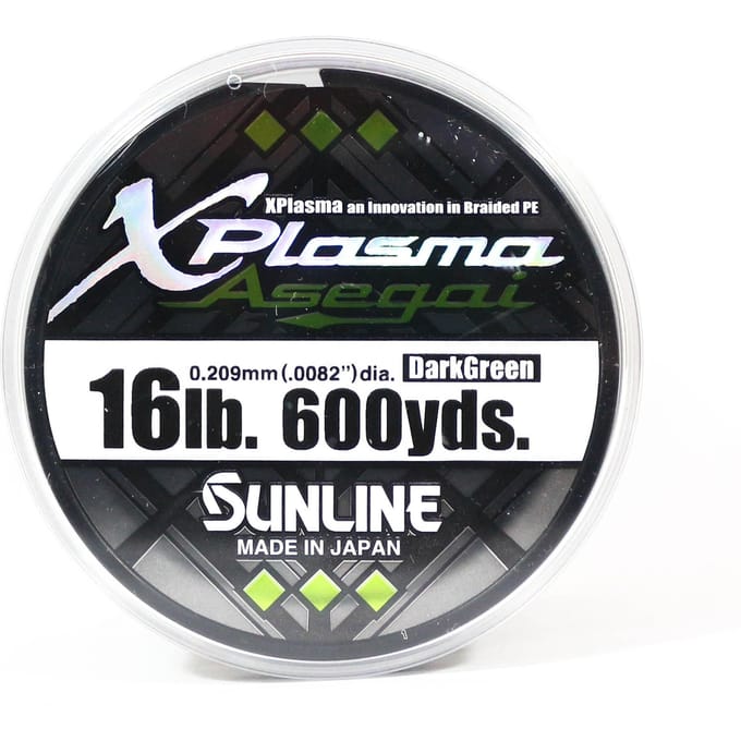 Sunline PE Line Asegai Xplasma 600yds PE 1.5 16lb Donkergroen (5202)