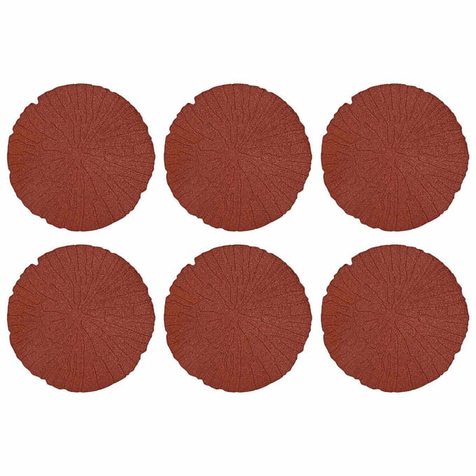 vidaXL - Stapsteen - 6 - st - Rood - Ø - 45 - x - 1,8 - cm - Rubber