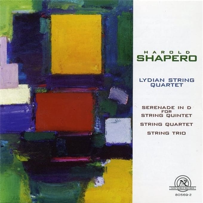 Lydian String Quartet - Shapero: Serenade In D For String Quintet | String Quartet | String Trio (CD)