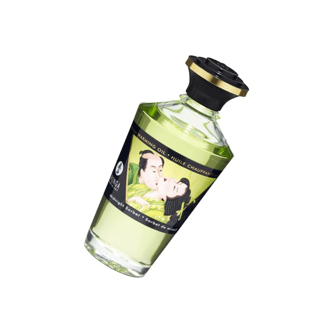 Shunga - Verwarmende Olie - Om Van Het Lichaam Te Likken - Midnight Sorbet