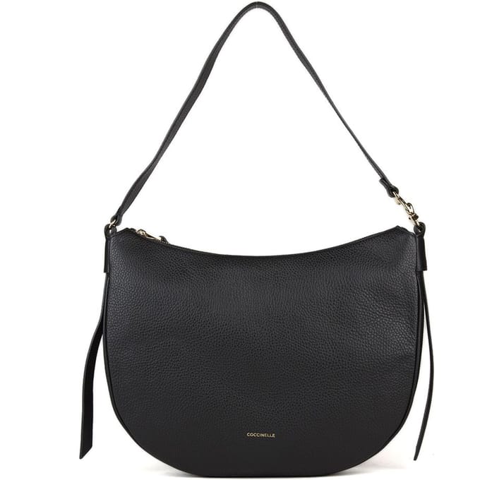 COCCINELLE Leren Schoudertas C-Easy Shoulderbag Noir Zwart