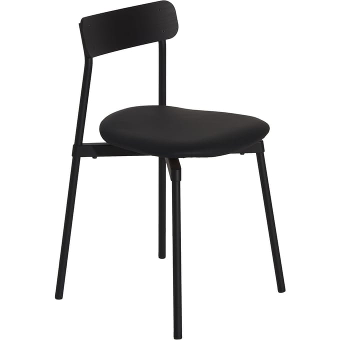 Petite Friture Fromme Houten Stoel Gestoffeerd - leer