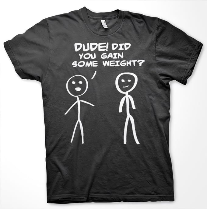 Hybris Hé, man! Ben je wat aangekomen? T-shirt zwart
