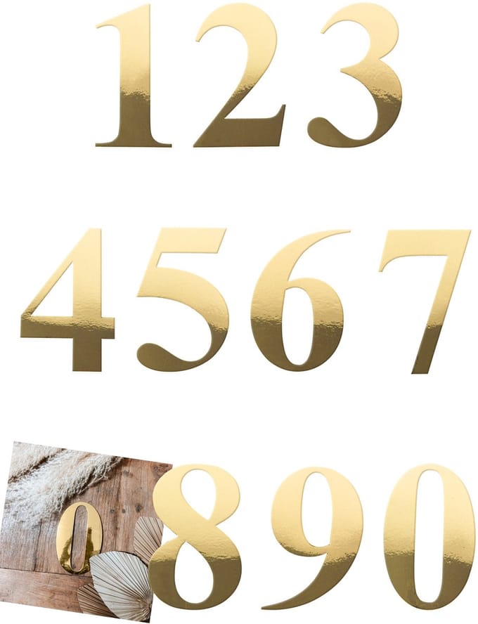 ARTYFETES - Gouden cijfersticker 15 cm metallic naar keuze