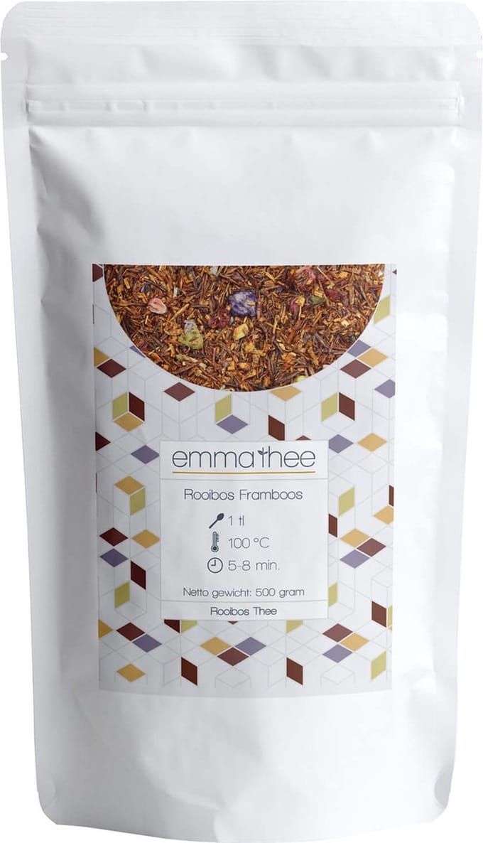 Rooibos Framboos 500 Gram - Losse Thee - Puur & Natuurlijk - Zoet & Fruitig