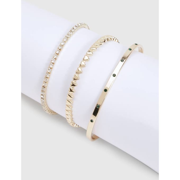 boohoo Dames Versierde Armband 3 Pack | Goud
