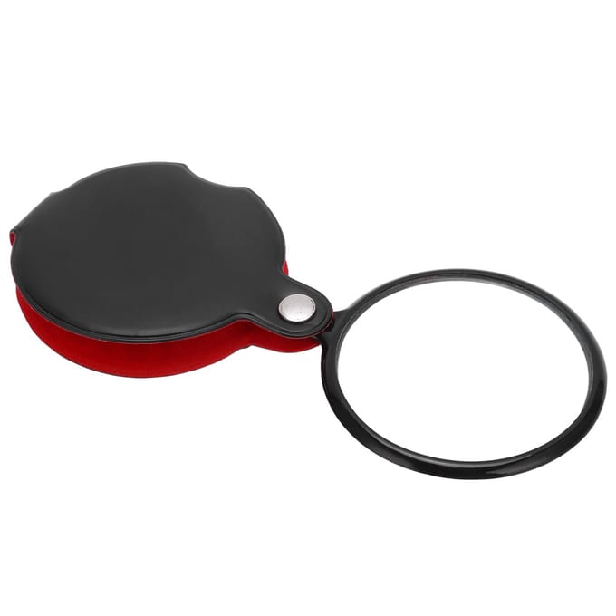 Loupe de poche Grossissement 3X ABS Antidérapant Résistant aux rayures Poignée flexible Haute clarté