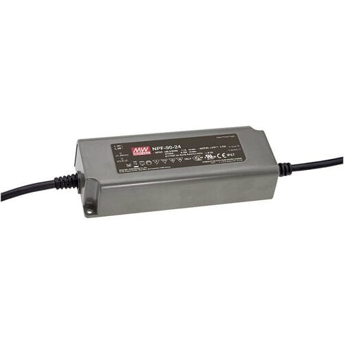 MEAN WELL NPF-90-12 LED-driver, LED-transformator Constante spanning, Constante stroomsterkte 90 W 7.5 A 7.2 - 12 V/DC Niet dimbaar, PFC-schakeling,
