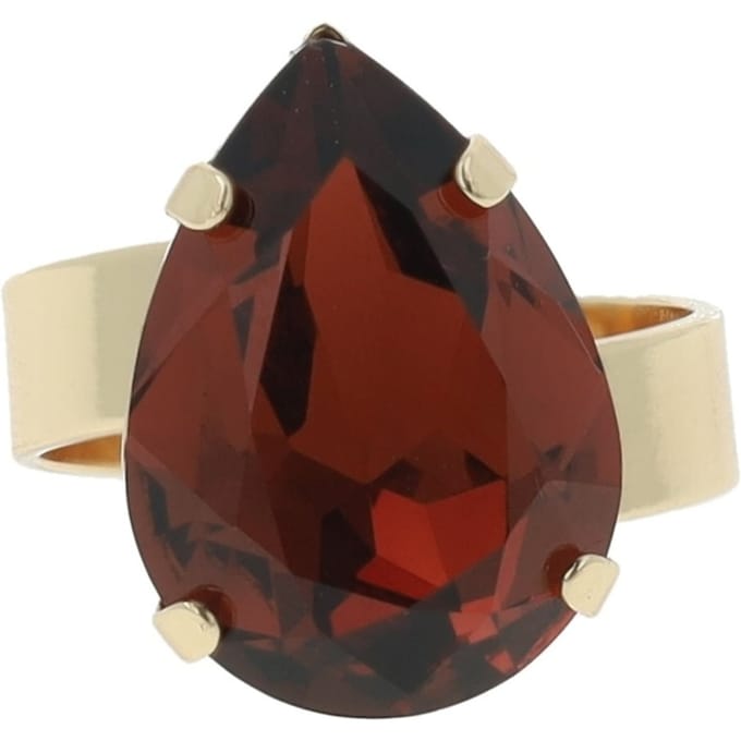 OTAZU Classic Drop Ring Burgundy Taglia: OS | Anelli Outlet | Donna | Marrone