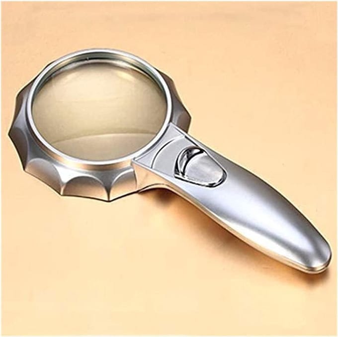 Vergrootglas Lezen - Handloep - Kleine Tekst Lezen - 6x Vergroting - 65 mm Diameter - Zilver