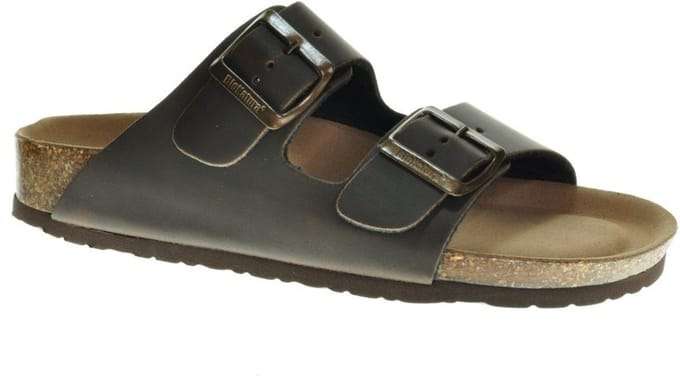 Donkerbruine Slippers Tweeband Bionatura maat 47