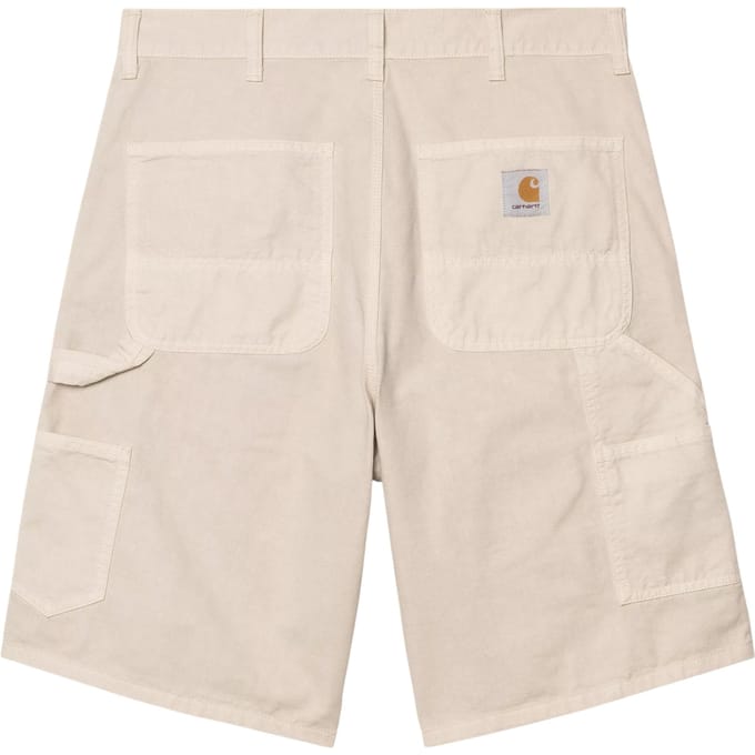 Carhartt Wip enkele knie korte - fleur de sel kledingstuk geverfd