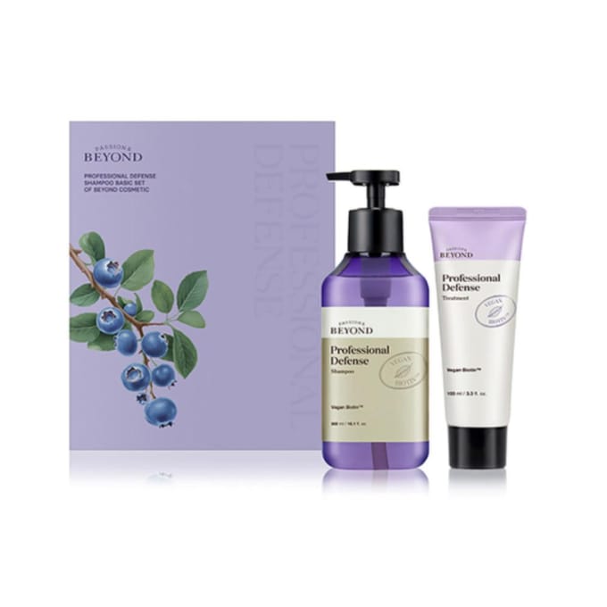 BEYOND Shampoo Défense Professionnelle Anti-Chute Ensemble Spécial (Shampoing 300mL + Soin 100mL) - Parfum de baie