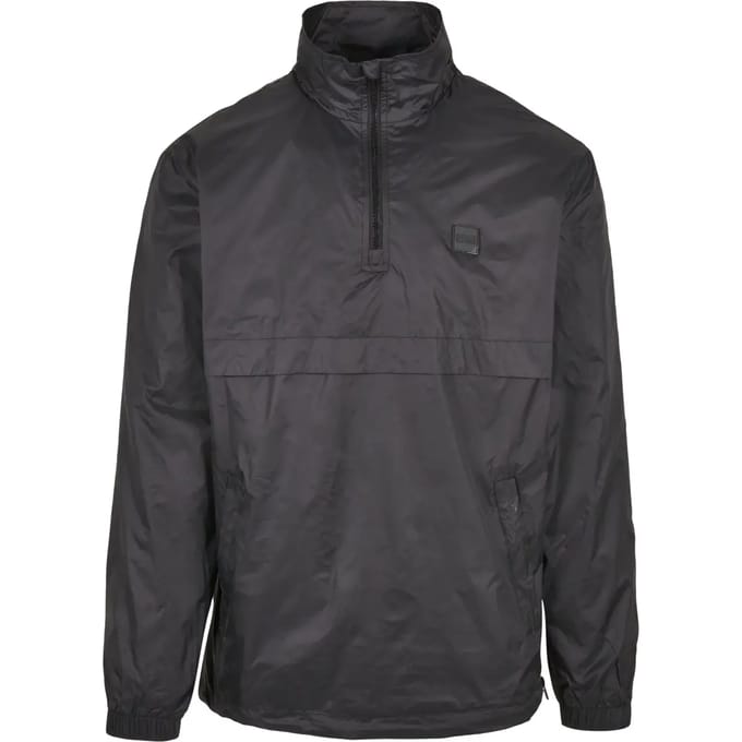 Urban Classics - Stand Up Collar Pullover Jas - M - Zwart