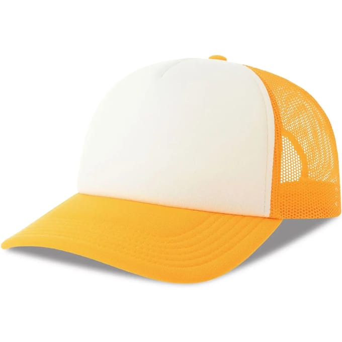 Atlantis Headwear Rapper-S Cap AT537 - White/Yellow - One size