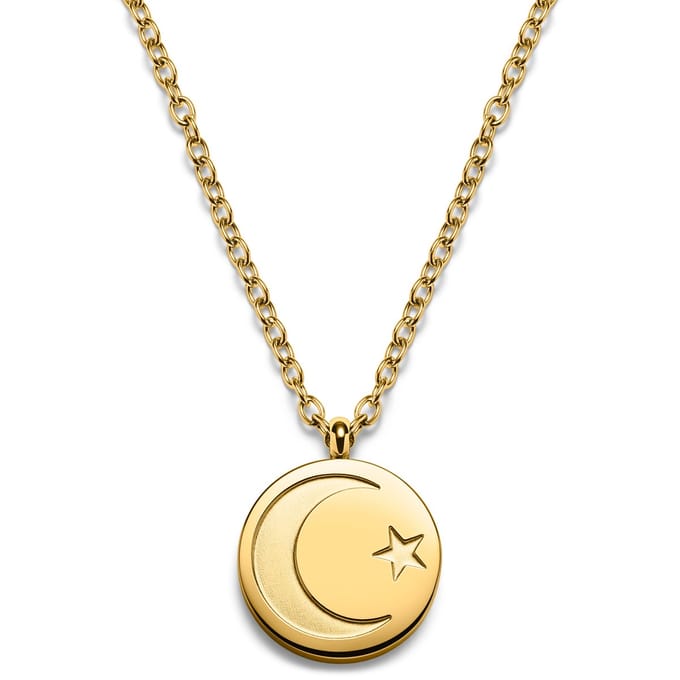 Unity | Goudkleurige Ketting met Halve Maan en Ster