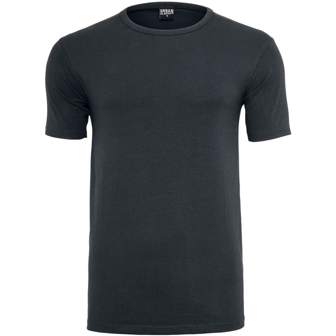 Urban Classics T-shirt - Fitted Stretch Tee - S tot 5XL - voor Mannen - zwart