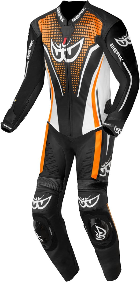 Berik RSF-TECH PRO Perforated Zwart Wit Oranje 1-Delig Motorpak - Racepak