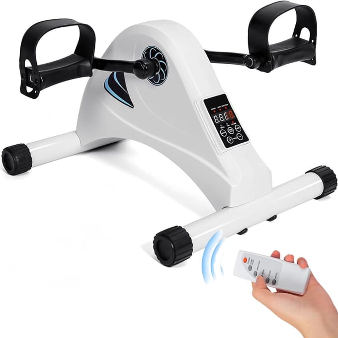TopChoice® Stoelfiets - Bureaufiets - Beentrainer - 6 snelheidniveaus - Wit