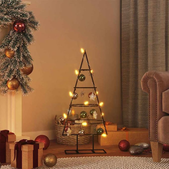 vidaXL - Kerstdecoratie - kerstboom - 60 - cm - metaal - zwart