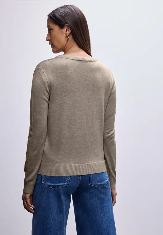 Vest met V-hals