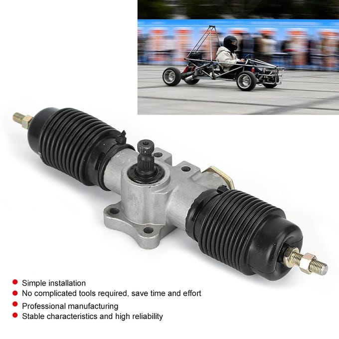 360mm Roestvrij Staal Stuurbekrachtiging Tandwielas Geschikt voor DIY China ATV UTV Fiets Onderdelen Accessoire gray