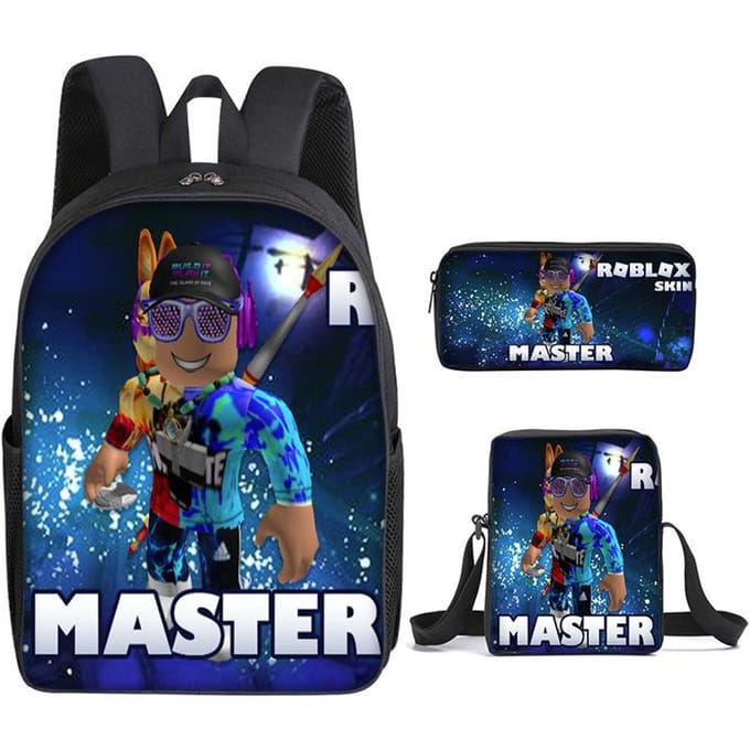 Roblox Student Schooltas Basisschool en Middelbare School Rugzak Modetrend Rugzak Drie Delig Set Backpack