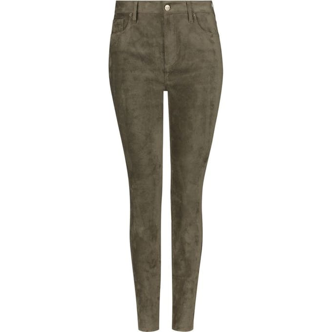 Alina Skinny Groen Faux Suède | Martini Olive